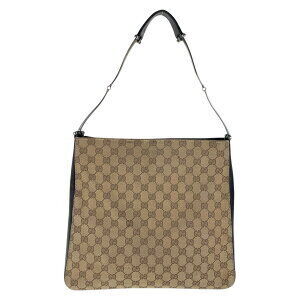 Gucci Shoulder GG Bag Brown Leather Canvas